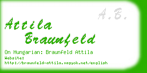 attila braunfeld business card